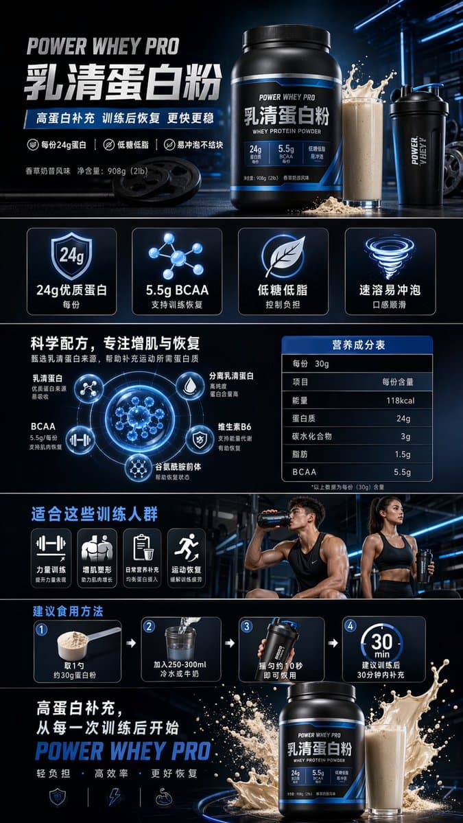 健身蛋白粉电商详情页